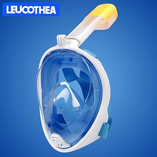 youbeautify Leucothea Full Face Snorkel Mask 180¡ãSeaview GoPro Compatible Mask Easy Breathing Anti-Fog Anti-Leak Panoramic View Snorkeling Mask with Adjustable Head Straps for Adults or Kids