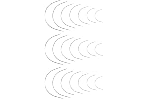 DDKY Juego de 21 piezas de agujas de coser a mano curvas, agujas de coser a mano de cuero, agujas curvas surtidas, agujas de cuero para uso doméstico, agujas curvas, agujas de coser curvas