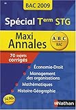 Image de MAXI ANNALES TERM STG 2009