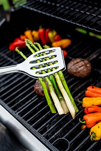 Westmark Doppel-Pfannenwender/Grillzange, Länge: 27,5 cm, Aluminium, Duetto, Silber, 21102260 - 5