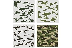 FINGERINSPIRE 3 pcs Camo Stencil Kit 30x30cm Camo Stencils for Spray Paint Camouflage Pattern Stencils for Painting on Wood, Canvas, Paper, Fabric, Floor, Wall and Tile