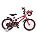 Produktbild Byox Kinderfahrrad 16 Zoll 1671 rot Stützräder Frontkorb, Getränkehalter, ab 4