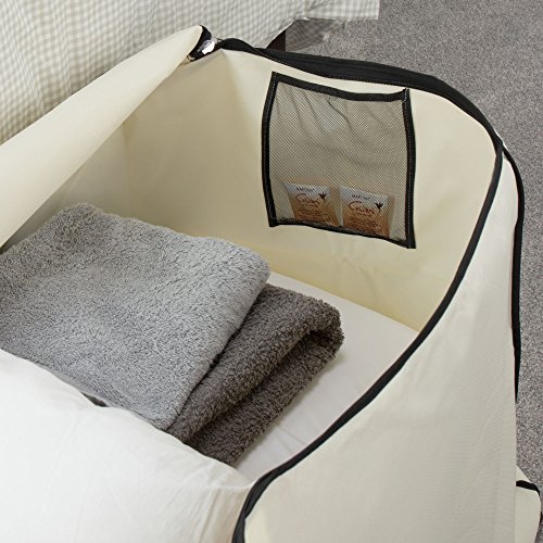 Große Aufbewahrungsbox Unterbettkommode schwarze Einfassung – Mottensicher B 91 cm x T 50 cm x H 45 cm Hangerworld - 4