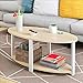 Produktbild BinLZ-Table Wohnzimmer Beistelltisch Kleiner Runder Tisch Ecktisch Büro Computer Couchtisch Teetisch, Ahorn Kirsche, 120 * 60 cm