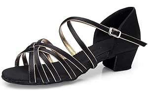 M&Catree Donna Tacco Scarpe da Ballo Latino Bambino Ragazza Performance Sandali Scarpe da Danza Moderna Salsa Tango