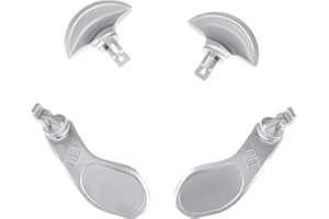 Ceozon Back Paddel für Ps5 Edge Controller Ersatz Zubehör 4 PCS Metall Back Buttons Silber