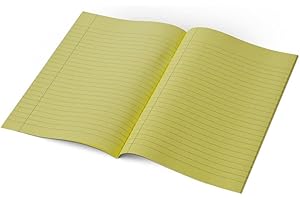 THE DYSLEXIA SHOP Yellow A4 Lined Paper Exercise Books – 48-Pages 10mm Note Books A4 Lined for Visual Stress Aid – Dyslexia Tinted Paper Ideal for Classroom, Office