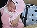 Bug in a Rug Baby Car Seat Blanket and Pramsuit (Small, Pink)