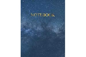 Notebook: Unruled – Unlined – Plain - blank Notebook – 100 pages numbered – Elegant cover with Starry Sky with Milky Way – A4/Letter Size – Diary, Journal, Composition Book, doodles