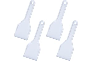 BORISCA 4 Pezzi Raschietti per il Ghiaccio del Congelatore, Bianco Raschietto per Ghiaccio Frigorifero, Raschietto Ghiaccio Freezer in Plastica, Compatibile con Multi Frigoriferi di Marca