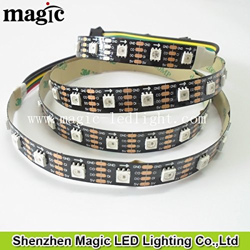 Preisvergleich Produktbild APA102 60 LED / m, 5V, 18 Watt / m, Schwarz LED-Strip (3m Rolle)