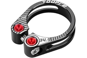 HOUSON Bicycle Seat Post Clamp for Folding, Mountain, Road Bike - Black, 34.9mm