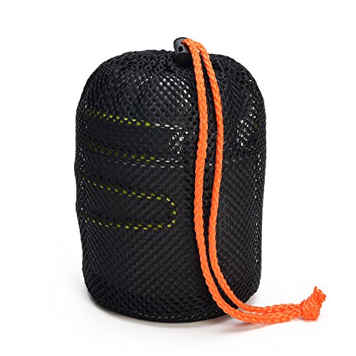 11-teiliges Camping Kochset – ODOLAND Topfset, inkl. Besteck Kocher Tankhalterung, Ultraleicht, Isolierende Griffe, Antihaft – Outdoor Picknick - 9