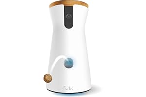 Furbo Caméra pour Chien 360° - [CAMÉRA BASIQUE]: Caméra rotative avec application, vision nocturne, suivi auto, lancer de friandises, alerte aboiement - Tranquillité d'esprit pour tous les pet parents