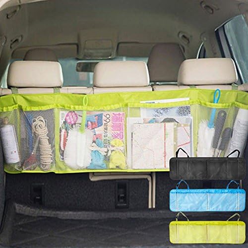 Minpkin Large Capacity Car Back Seat Trunk Tidy Organiser Storage Bag Multi-Pocket Holder Pouch (Black)