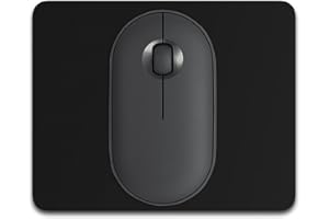 Dapesuom Mauspad, kleines Mauspad, 15,2 x 12,7 cm, mit Rutschfester Gummiunterseite, wasserdichtes Mauspad, Mini-Mauspad für kabellose Maus Laptops, Tiefschwarz