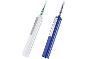 LIAYTRSS 2pcs Stylo de nettoyage de fibre optique, Outil de nettoyage fibre optique pour Connecteur LC/MU 1,25 mm et Connecteur SC/ST/FC 2,5 mm, Stylo de nettoyage de fibre à haute efficacité