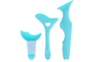 Jeffdad Eyeliner-Schablonen, 3 Stücke Silikon Augen Make Up Schablonen Multifunktionale Eyeliner-Werkzeug Eyeliner Hilfe Wimpern Lidschatten Make-Up-Werkzeug für Anfänger (Blau)