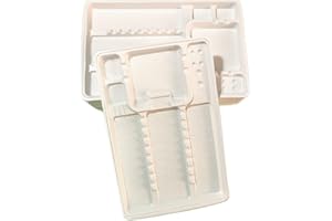 MEDIBASE Vassoi Monouso bianco da 100 pezzi, vassoi usa e getta per dentista, tattoo, trucchi, monouso porta strumenti (100 pz, Bianco, Zigrinati)