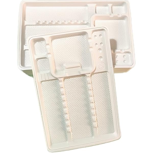 Monouso 100 Vassoi Per Impronte Dentali In Plastica Autoclavabili - Monouso, Assortiti, Per Laboratorio Odontoiatrico Vassoi Dentali Autoclavabili - Foto 5