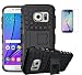 Produktbild ISENPENK Samsung Galaxy S6 edge plus G928F Hülle mit Panzerglas,Ultra Slim TPU+PC Thin Case Schutzhülle für Samsung Galaxy S6 edge Plus(2015) 5.7Zoll-[schwarz]+Panzerglas Folie/Displayschutzfoile/Schutzglas