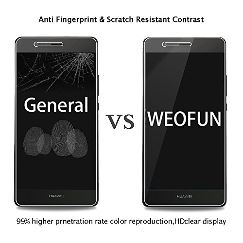 HUAWEI P9 Lite Panzerglas Schutzfolie, [3 Stück] WEOFUN Displayschutzglas Panzerfolie für HUAWEI P9 Lite Schutzglas Folie [0.33mm, 9H, Ultra-klar] - 4
