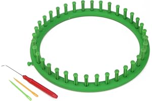 JINSBON Juego de telares redondos para tejer, herramienta de manualidades redondas para sombrero, bufanda, chal, suéter, calcetines, mantas, tejer, gorros, bufandas y más (24 cm)