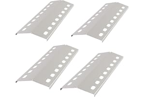 GriHero 43.5 x 15CM BBQ Heat Shield, Stainless Steel Heat Plate Outdoor Barbecue Replacement Parts Heat Tent for Gas Grill, 4 Pack