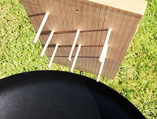 70cm Feuerschale Edelstahl Schwenkgrill 60cm Flammlachs XL Buchenbrett Grillbürste - 3