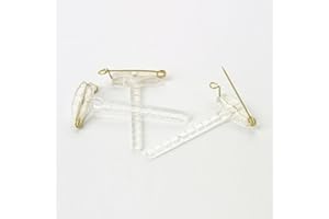 Floristrywarehouse Lot de 50 Clips pour Corsage Transparent 4,5 cm x 2 cm Facile à utiliser en Plastique Résistant