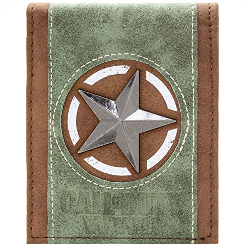 Preisvergleich Produktbild Call of Duty WWII Alliierten-Emblem-Stern Schwarz Portemonnaie Geldbörse