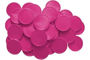 CombiCraft Kunststoff Wertmarken oder Pfandmarken Pink - Packung mit 100 Stück - 29mm Durchmesser - Ideal für Gastronomie, Events und Firmenkatinen