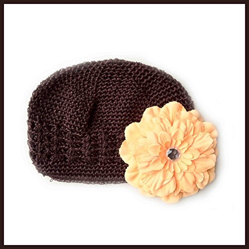 Chocolat Orange Bonnet Barrette Fleur Petunia Bebe 0 A 3 Ans 0 6 Mois Buy Online In Andorra At Desertcart