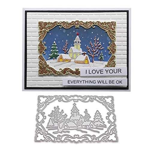 Youliy Christmas Winter Metal Cutting Dies Stencil, Embossing Stencil for Scrapbooking DIY Album Paper Card Art Craft Decor