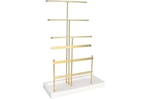 SAMISO Espositore Orecchini,Espositore per Orecchini,Espositore Gioielli Supporto Per Gioielli,Supporto per collana,Espositore per Gioielli,Supporto per orecchini per Collane,Bracciali,Anelli oro