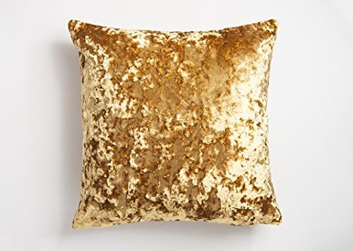 Large Moulin Deep Crushed Velvet 22 inx22 in Reversible Cushion Cover in Gold