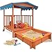 Produktbild Sandkasten Dach XL Kinder Spielveranda Spielhaus Sandbox Spielveranda Holz Spielhaus Sonnenschutz Deckel Sandbox UV-Schutz> 50