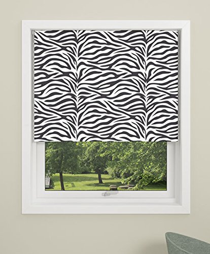 debel 120 x 175 cm, 100% poliéster Zebra Estor Opaco Enrollable (, Black/White Parent, Negro, Blanco, 80 x 175 cm