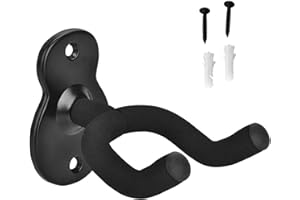 Ksvaye Porta Chitarra da Muro Supporto Chitarra Muro con Spugna Protettiva Gancio Chitarra da Muro Adatta a Tutti i Tipi di Paletta, Chitarra Elettrica, Ukulele/Banjo/Basso