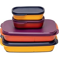 tupperware. Plastic My Lunch Liquid-Tight Lunch Box 590ml 2pc (Multicolour)