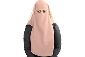 MyBatua 3 Schichten saudi niqab Im atmungsaktiven Georgette, Großhandelspreis, 1 stk Gesichtsschleier NQ-003