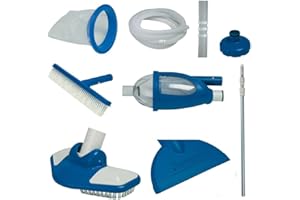 LEGNAGOFERR S.R.L Legnagoferr - Kit para limpieza de piscinas Deluxe Intex 28003 con mango, red, limpiador, cepillo y tubo flexible de 7,5 metros