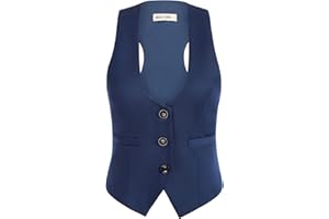 GRACE KARIN Gilet in Jacquard Vittoriano per Donna Medium Steampunk