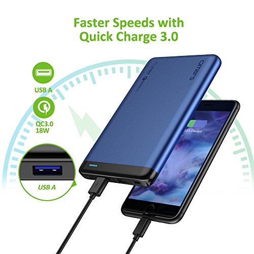 OMARS Batterie Externe Charge Rapide 20000mAh - USB C 45W PD 2 0 Entr  e   Sortie - USB A Charge Rapide QC3 0 - Chargeur Portable Batterie de Secours 