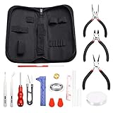 set de joyeria para niñas Estuche de almacenamiento con cremallera: el paquete viene con una funda de almacenamiento con cremallera. Hace que las herramientas de fabricación de joyas sean ordenadas y no sucias. Es perfecto para los amantes de la joyería profesional o simplemente aficionados a hacer su proyecto de joyería, proyecto de joyería, reparación de joyas y otros proyectos de bricolaje.
