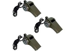 Shiwaki 3PCS Bussola Fischietto Outdoor Campeggio Escursionismo Fischietto con Funzione di Bussola Leggero Multiuso Strumenti da Viaggio in Montagna Fischietto