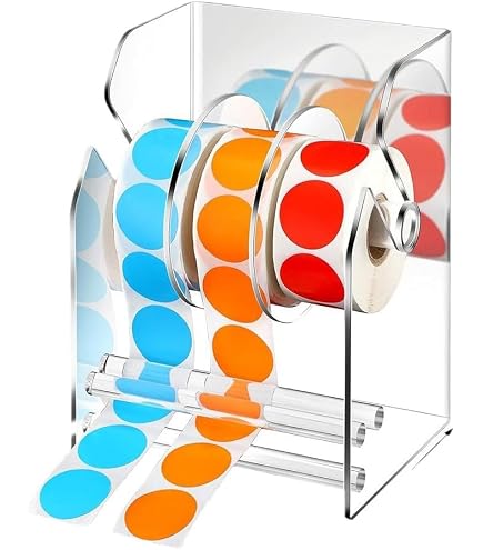 PH PandaHall Porte-Rouleau D'Étiquettes Organisateur de Rouleau D'Autocollants Réglable Support D'Étiquette en Bois Distributeur Porte-Étiquette Accessoires pour Organisateur de Bureau à Domicile