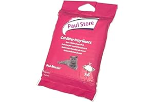 P Store PaulStore 6 / 12 / 24 Pet Cat Litter Tray Bags Liner Easy Pet Waste Disposal Hygiene Bags (2 Pack (12 Liners))