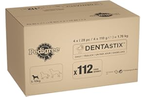Pedigree Pack de Dentastix de uso Diario para la Limpieza Dental de Perros Pequeños (1 Pack de 112ud)
