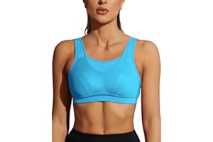 WingsLove Women's Sports Bra High Impact Bra Full Coverage Wirefree Workout Non Padded Ultimate Running Bra Sports Bra Women Plus Size